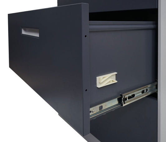 Cosmo Casa - Hangmapkast - Afsluitbaar - Staal - Grijs-donkergrijs - 103×76×46 cm