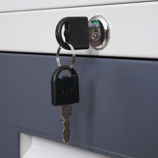 Cosmo Casa - Hangmapkast - Afsluitbaar - Staal - Grijs-donkergrijs - 103×76×46 cm