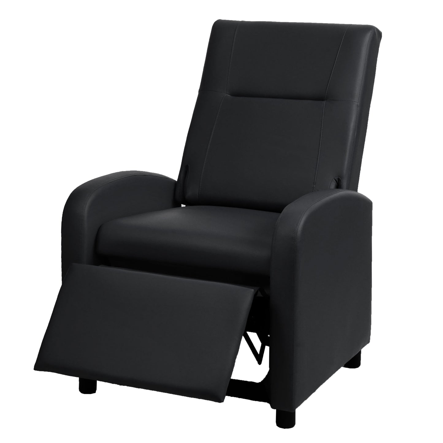Cosmo Casa - TV-fauteuil - Opvouwbaar - Kunstleer - Zwart - 99×70×75 cm