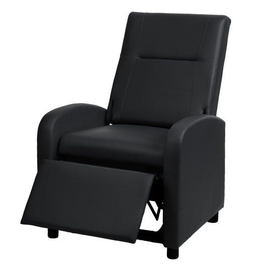 Cosmo Casa - TV-fauteuil - Opvouwbaar - Kunstleer - Zwart - 99×70×75 cm