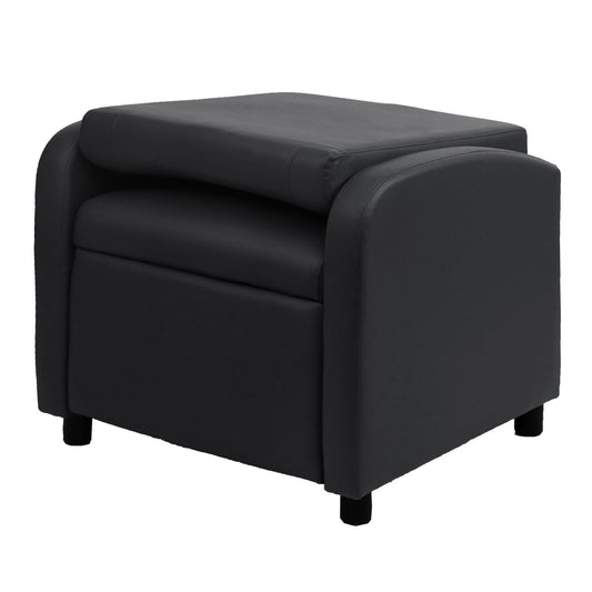Cosmo Casa - TV-fauteuil - Opvouwbaar - Kunstleer - Zwart - 99×70×75 cm