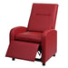 Cosmo Casa - TV-fauteuil - Opvouwbaar - Kunstleer - Rood - 99×70×75 cm
