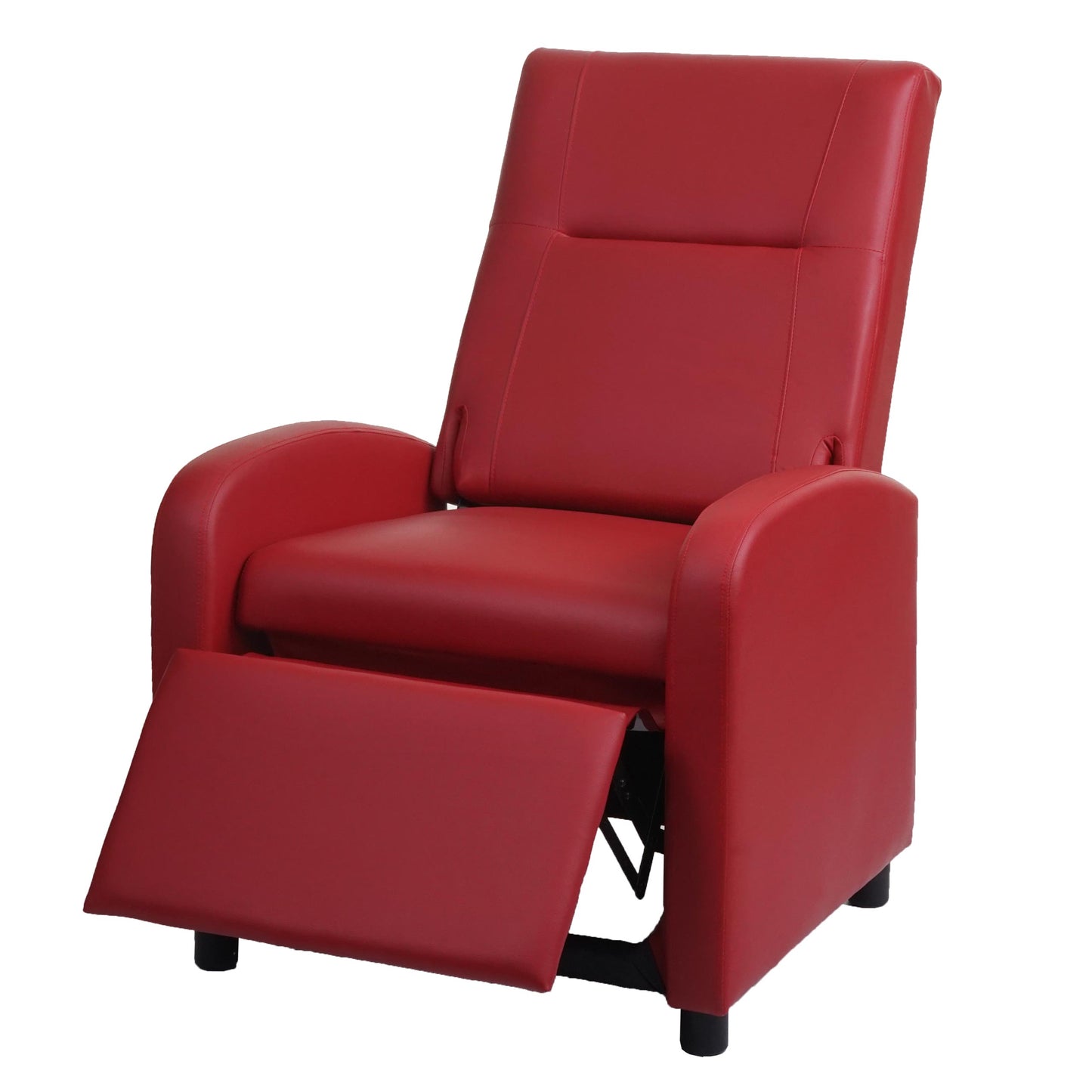 Cosmo Casa - TV-fauteuil - Opvouwbaar - Kunstleer - Rood - 99×70×75 cm