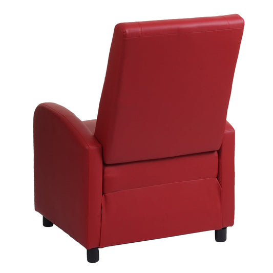 Cosmo Casa - TV-fauteuil - Opvouwbaar - Kunstleer - Rood - 99×70×75 cm