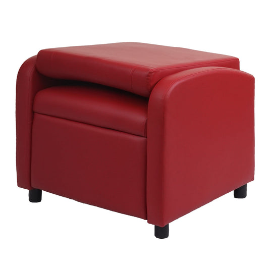 Cosmo Casa - TV-fauteuil - Opvouwbaar - Kunstleer - Rood - 99×70×75 cm