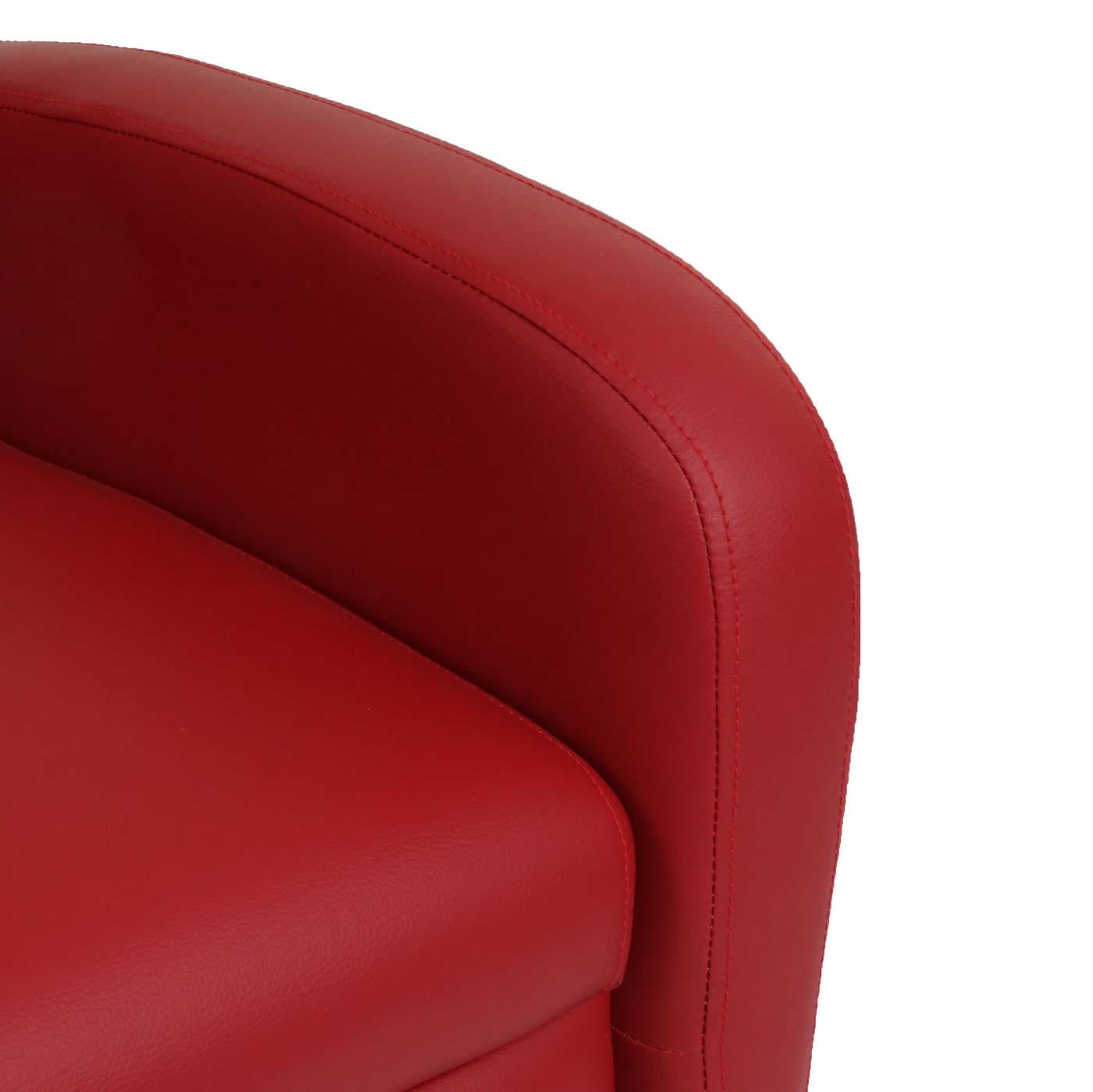 Cosmo Casa - TV-fauteuil - Opvouwbaar - Kunstleer - Rood - 99×70×75 cm