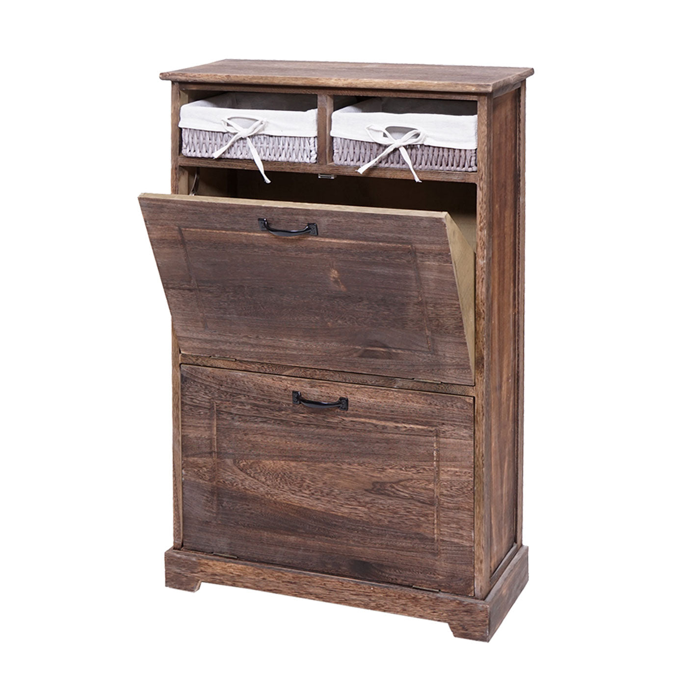 Cosmo Casa - Schoenenrek - Opberger met Lade - Massief Hout - Bruin