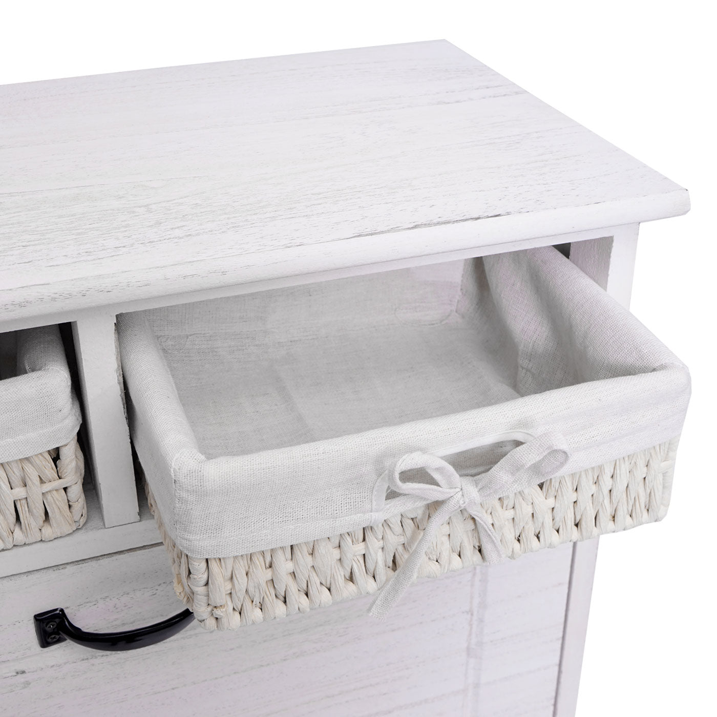 Cosmo Casa - Schoenenrek - Opberger met Lade - Massief Hout - Wit