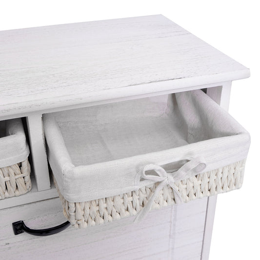 Cosmo Casa - Schoenenrek - Opberger met Lade - Massief Hout - Wit