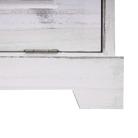 Cosmo Casa - Schoenenrek - Opberger met Lade - Massief Hout - Wit