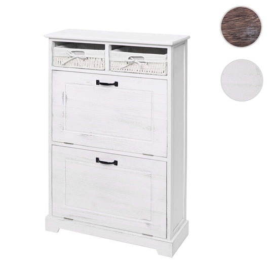 Cosmo Casa - Schoenenrek - Opberger met Lade - Massief Hout - Wit