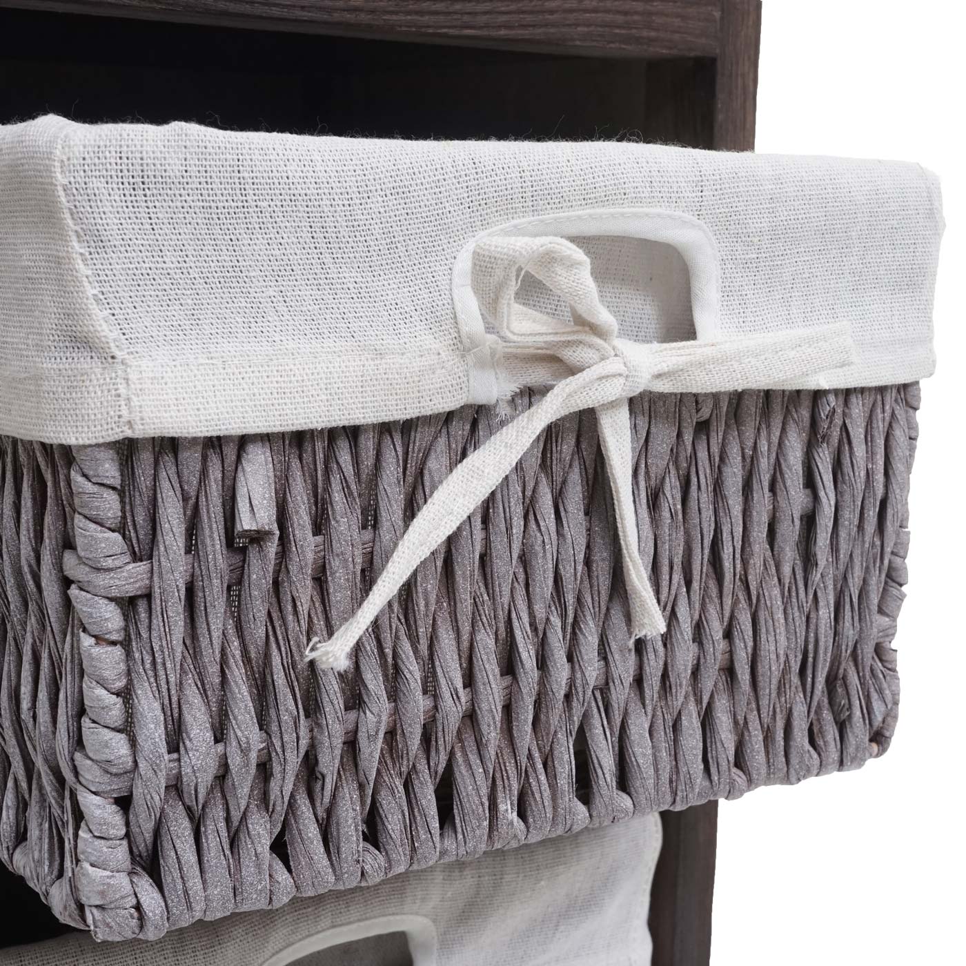 Cosmo Casa - Badkamerladekast met plank - Badkamermeubel - Massief hout - Shabby bruin - 120 x 27 x 29 cm