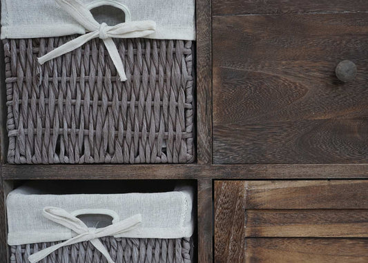 Cosmo Casa - Ladekast - Opbergkast Massief Hout - Shabby Brown