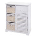 Cosmo Casa - Ladekast - Opbergkast Massief Hout - Shabby White