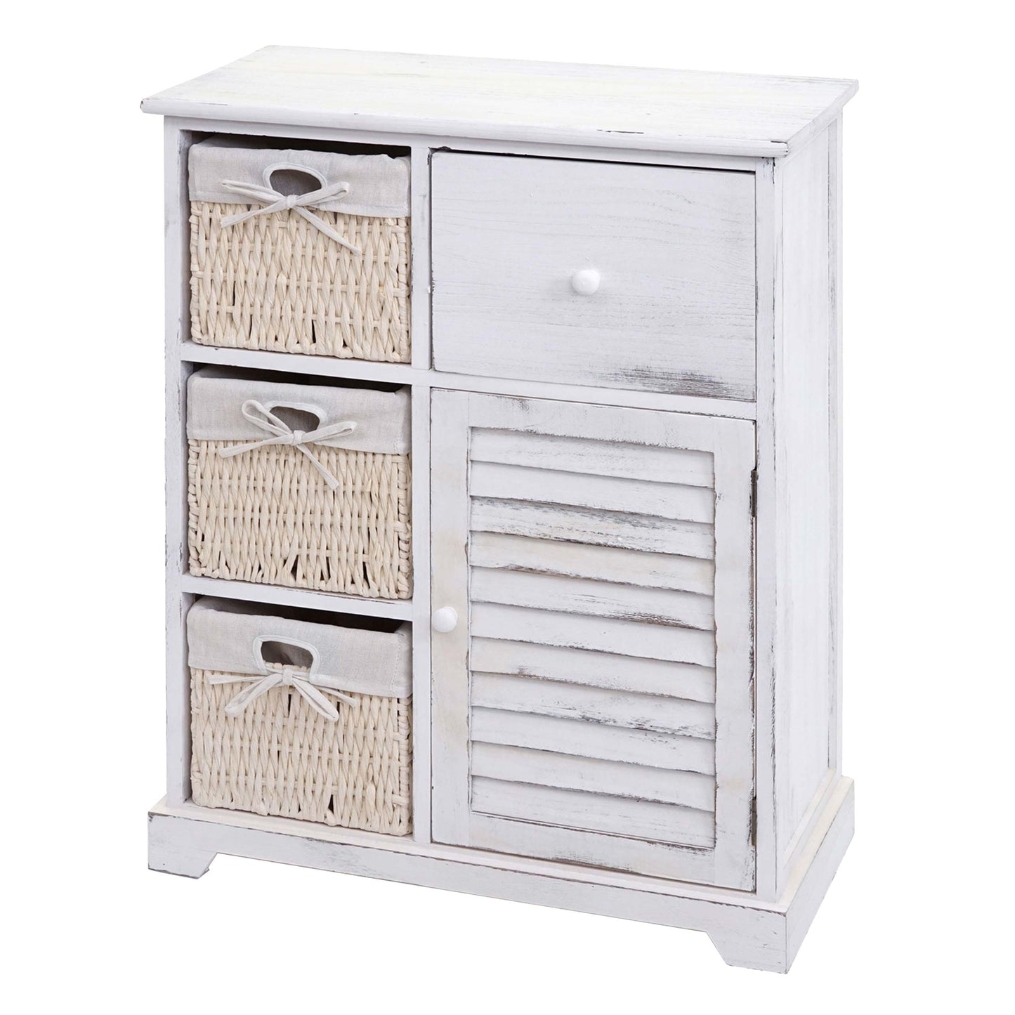 Cosmo Casa - Ladekast - Opbergkast Massief Hout - Shabby White