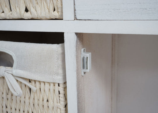 Cosmo Casa - Ladekast - Opbergkast Massief Hout - Shabby White