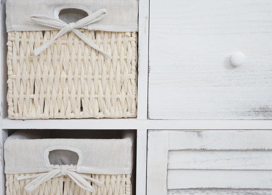 Cosmo Casa - Ladekast - Opbergkast Massief Hout - Shabby White