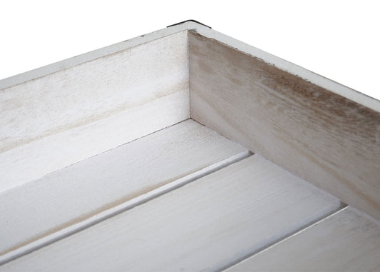 Cosmo Casa - Serveerwagen - Keukenwagen barwagen theewagen zijwagen - Massief hout - Shabby white