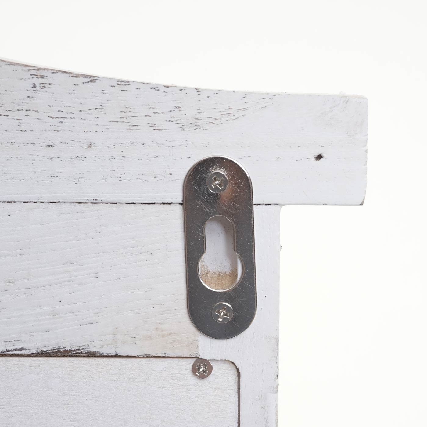 Cosmo Casa - Wandspiegel raam met luiken - Badkamerspiegel - Massief hout - Shabby white - 71 x 46 x 5 cm