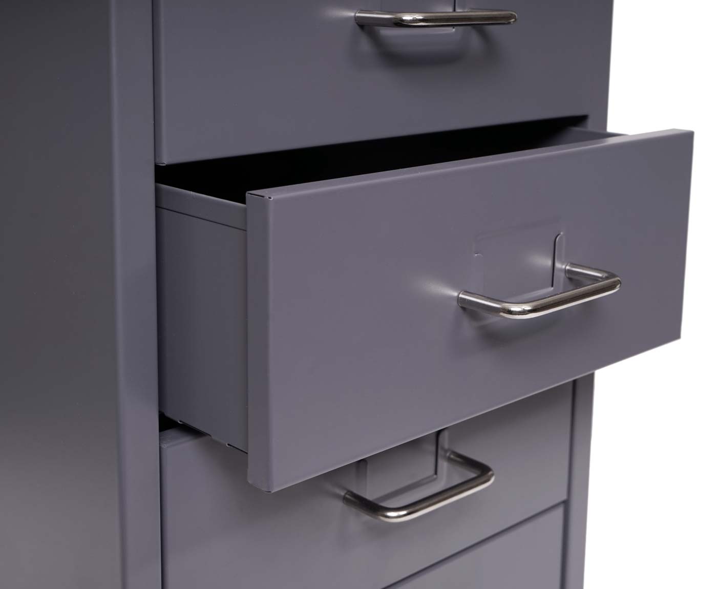 Cosmo Casa - Mobiele kast - 4 laden - Metaal - Donkergrijs - 48×28×41 cm