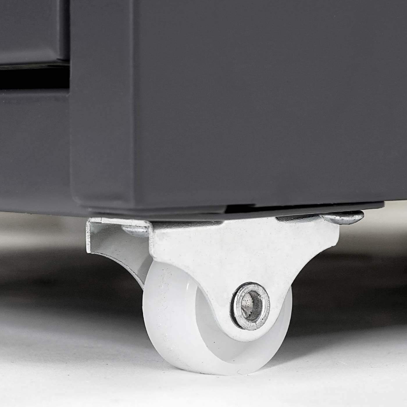 Cosmo Casa - Mobiele kast - 4 laden - Metaal - Donkergrijs - 48×28×41 cm