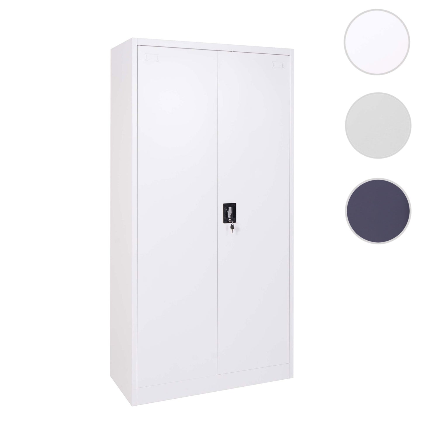 Cosmo Casa - Archiefkast - 2 deuren afsluitbaar - Metaal - Wit - 185x90x40cm