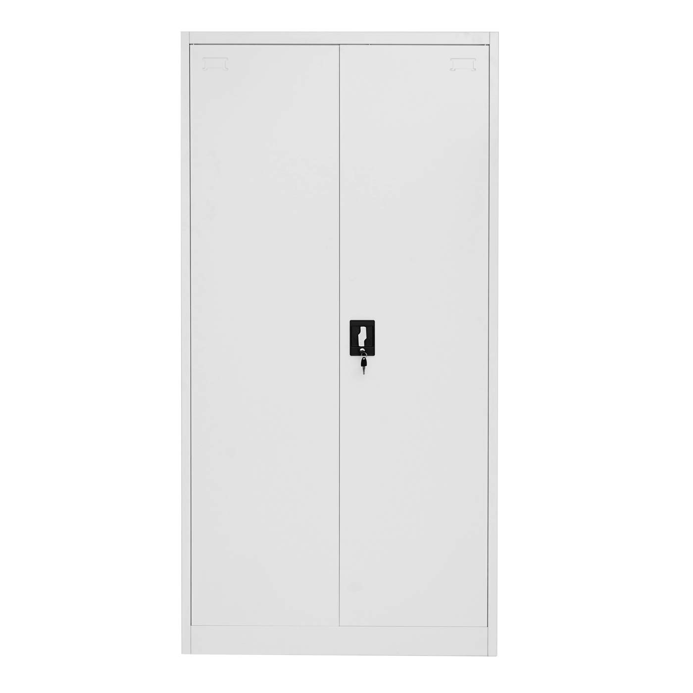 Cosmo Casa - Archiefkast - 2 deuren afsluitbaar - Metaal - Grijs - 185x90x40cm