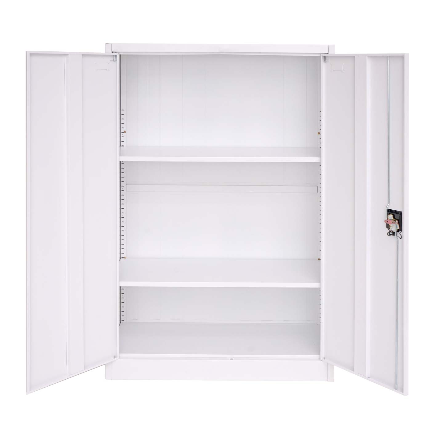 Cosmo Casa - Archiefkast - 2 deuren afsluitbaar - Metaal - Wit - 140x90x40cm