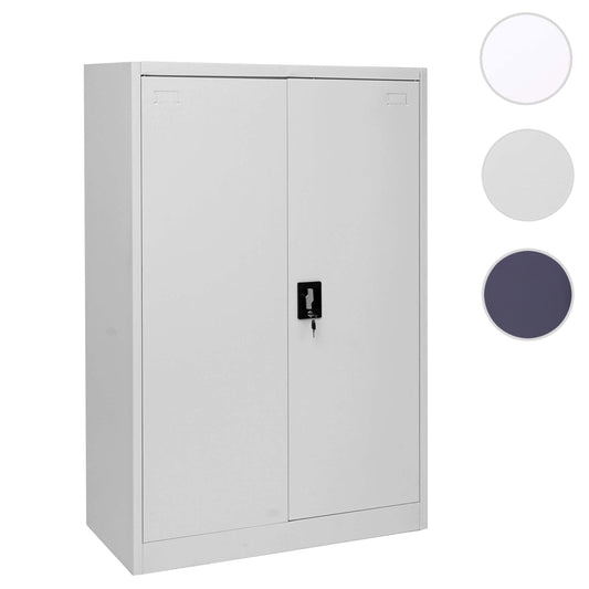Cosmo Casa - Archiefkast - 2 deuren afsluitbaar - Metaal - Grijs - 140x90x40cm