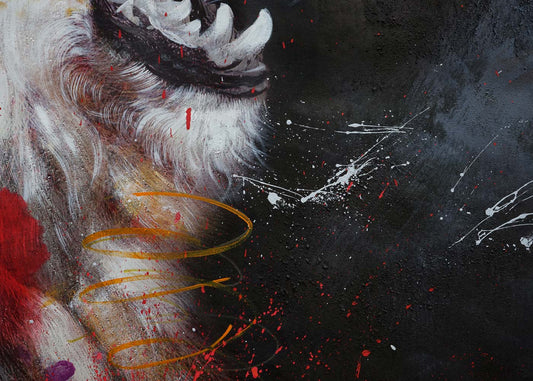 Cosmo Casa - Schilderij - Leeuw ontwerp - Canvas - Meerkleurig - 120x180cm