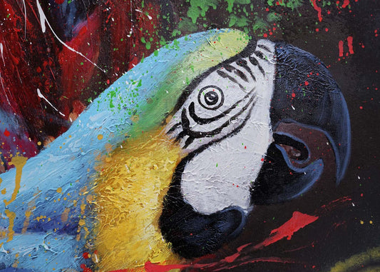 Cosmo Casa - Schilderij - Vrouwenportret - Canvas - Meerkleurig - 100x150cm