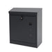 Cosmo Casa - Brievenbus - Afsluitbaar - Metaal - Antraciet-Zwart - 52×44×25 cm