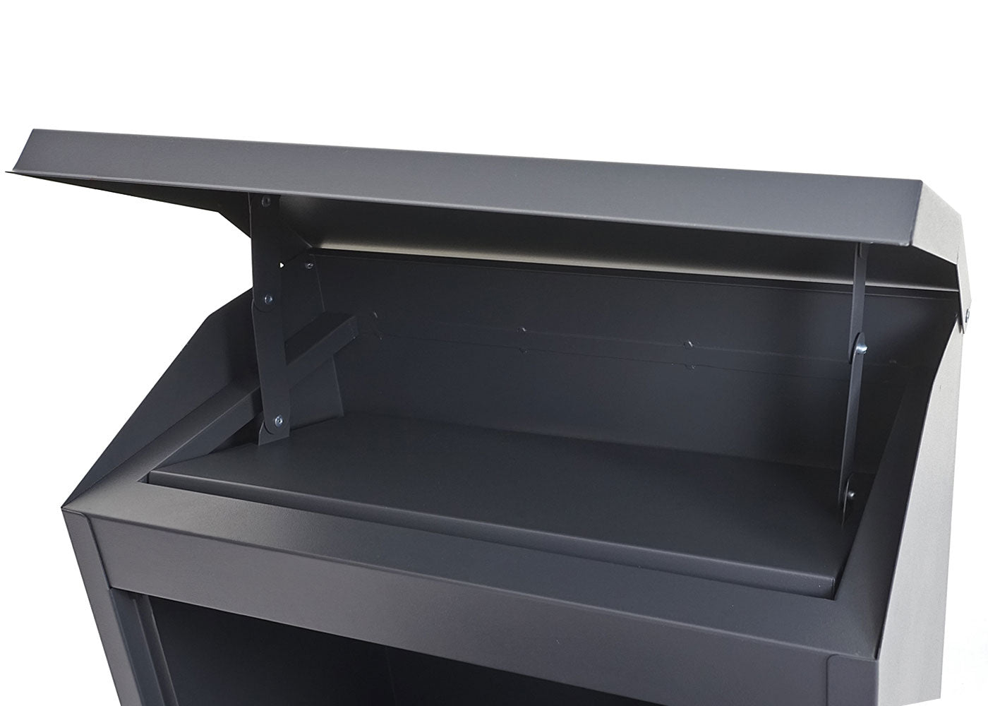 Cosmo Casa - Brievenbus - Afsluitbaar - Metaal - Antraciet-Zwart - 52×44×25 cm