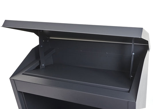 Cosmo Casa - Brievenbus - Afsluitbaar - Metaal - Antraciet-Zwart - 52×44×25 cm