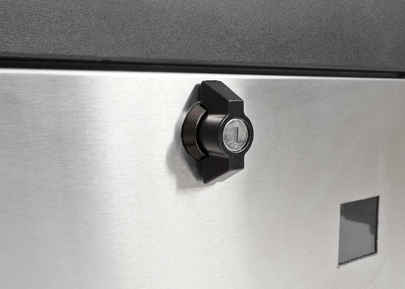 Cosmo Casa - Brievenbus - Afsluitbaar - Metaal - Zwart & Roestvrij staal - 52×44×25 cm