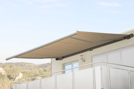 Cosmo Casa - Elektrisch Cassettescherm - Volledige Cassette 6×3 m - Polyester - Crème - Frame Wit