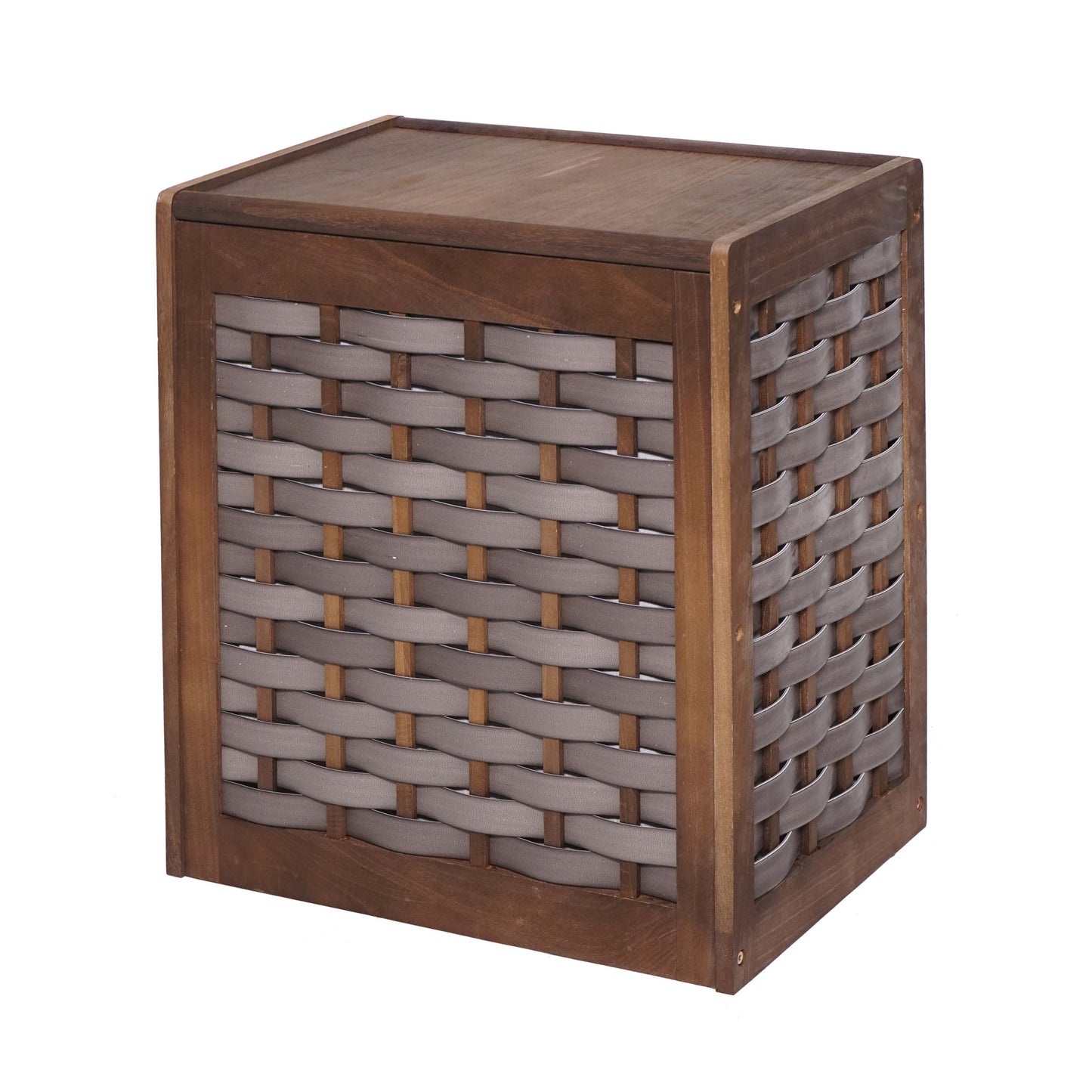 Cosmo Casa - Wasmand - 2 compartimenten - Bamboe - Bruin - 61×51×35 cm