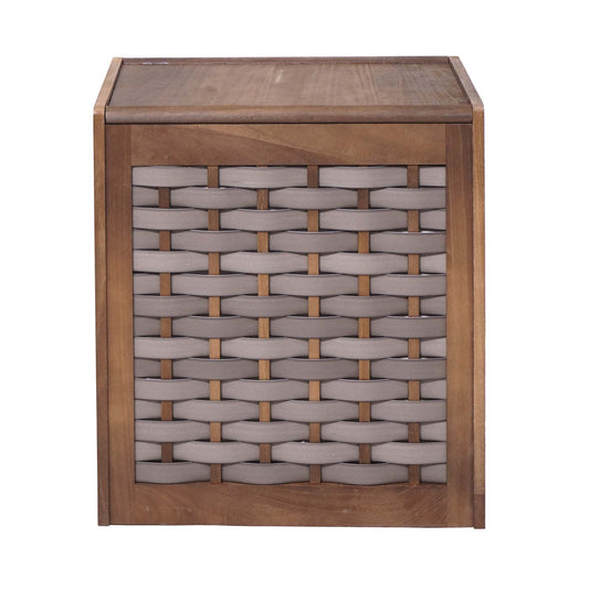 Cosmo Casa - Wasmand - 2 compartimenten - Bamboe - Bruin - 61×51×35 cm