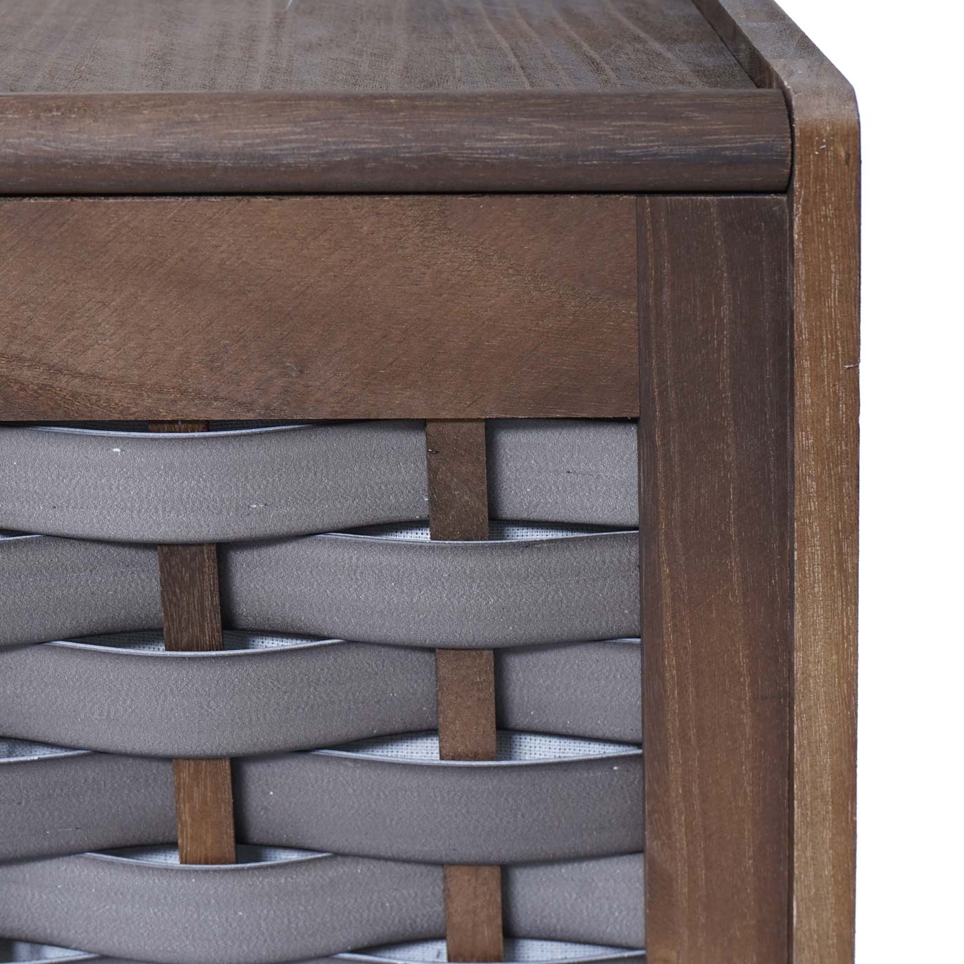 Cosmo Casa - Wasmand - 2 compartimenten - Bamboe - Bruin - 61×51×35 cm