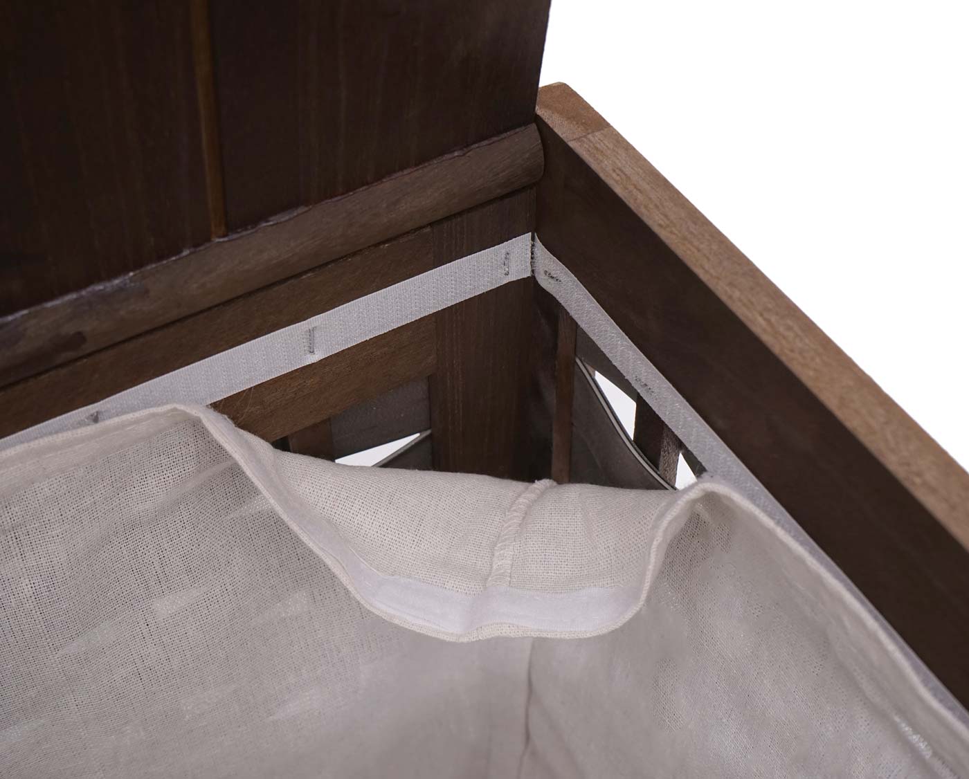 Cosmo Casa - Wasmand - 2 compartimenten - Bamboe - Bruin - 61×51×35 cm