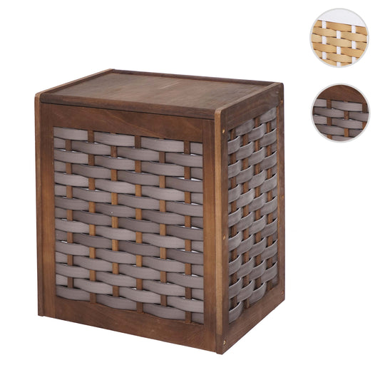 Cosmo Casa - Wasmand - 2 compartimenten - Bamboe - Bruin - 61×51×35 cm