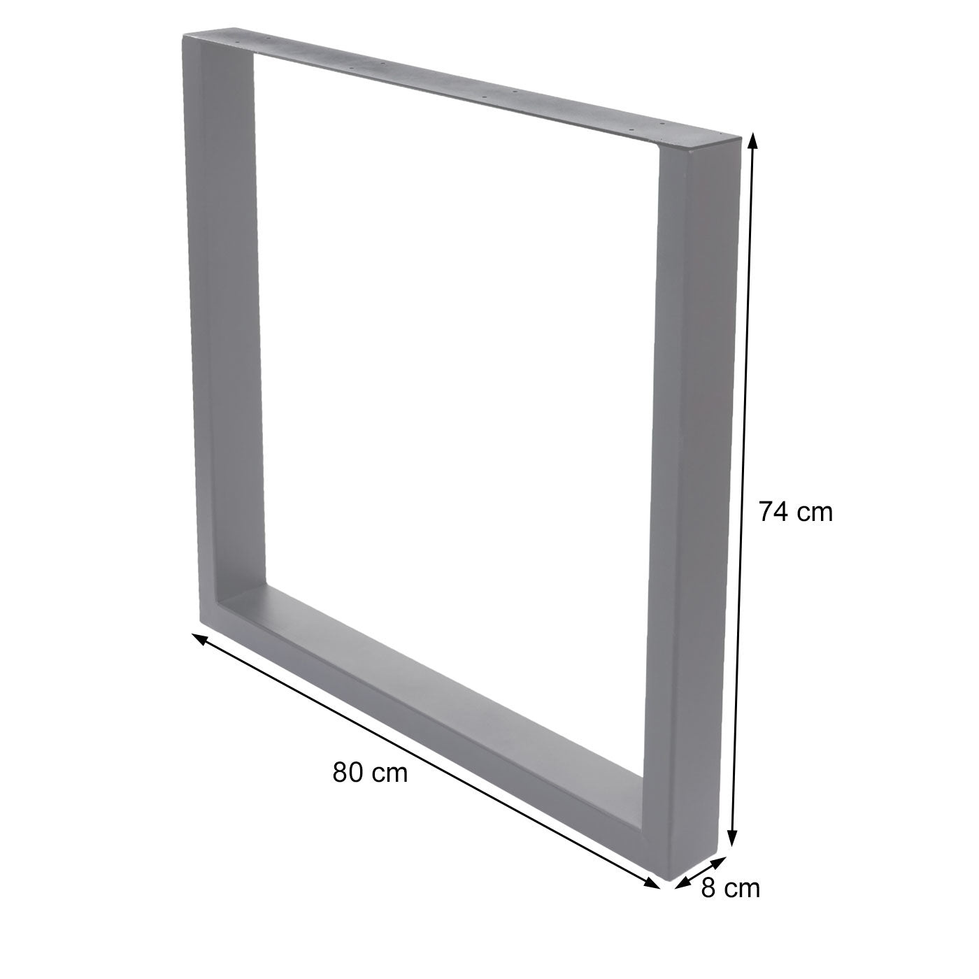 Cosmo Casa - Tafelpoten set van 2 - Voor eettafel - Metaal - Zwart - 74x80cm