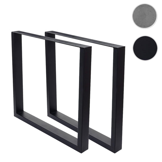 Cosmo Casa - Tafelpoten set van 2 - Voor eettafel - Metaal - Zwart - 74x80cm