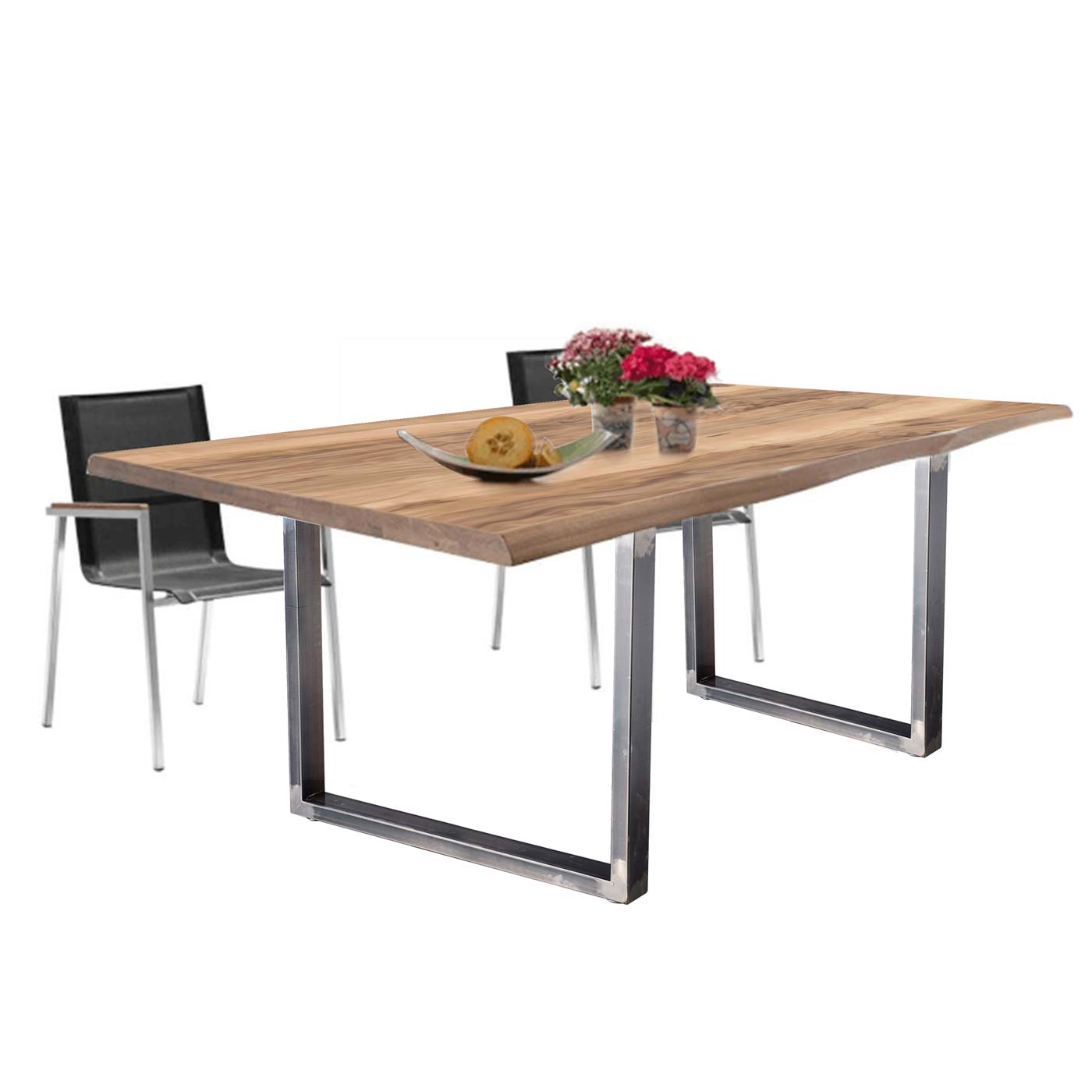 Cosmo Casa - Tafelpoten set van 2 - Voor eettafel - Metaal - Zwart - 74x80cm