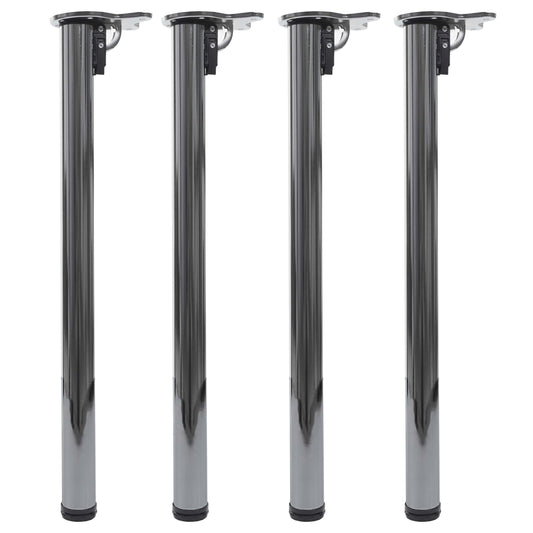Cosmo Casa - Tafelpoten set van 4 - Opvouwbaar tafelonderstel - Metaal - RVS look - 72cm