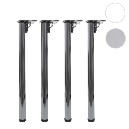 Cosmo Casa - Tafelpoten set van 4 - Opvouwbaar tafelonderstel - Metaal - RVS look - 72cm