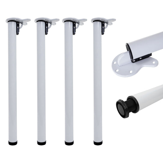 Cosmo Casa - Tafelpoten set van 4 - Opvouwbaar tafelonderstel - Metaal - Wit - 72cm