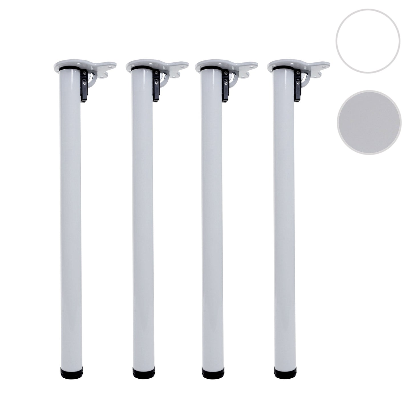 Cosmo Casa - Tafelpoten set van 4 - Opvouwbaar tafelonderstel - Metaal - Wit - 72cm