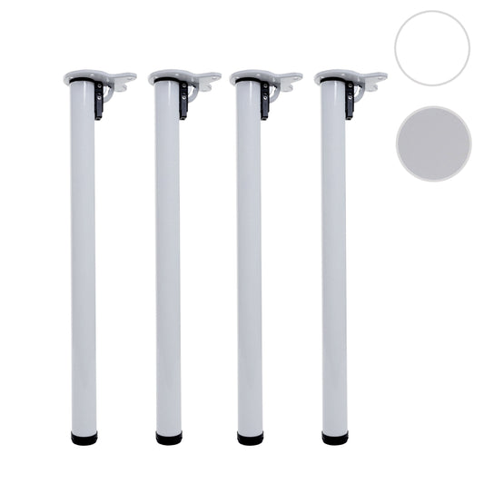 Cosmo Casa - Tafelpoten set van 4 - Opvouwbaar tafelonderstel - Metaal - Wit - 72cm