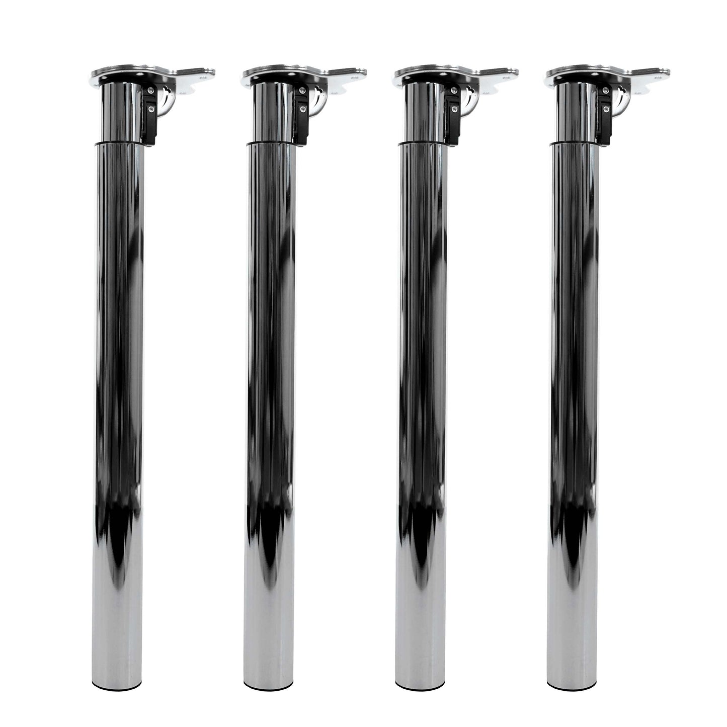 Cosmo Casa - Tafelpoten set van 4 - Opvouwbaar verstelbaar - Metaal - RVS look - 70-110cm